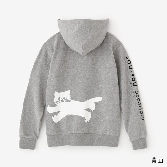 デポルターレ ZIP UP スウェットパーカー[9.7]／ヘザーグレー