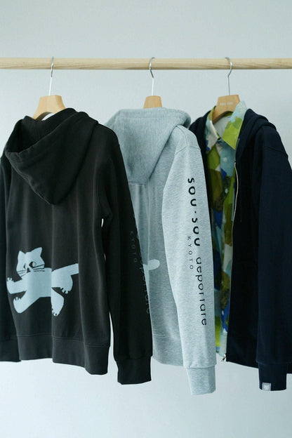 デポルターレ ZIP UP スウェットパーカー[9.7]／ヘザーグレー