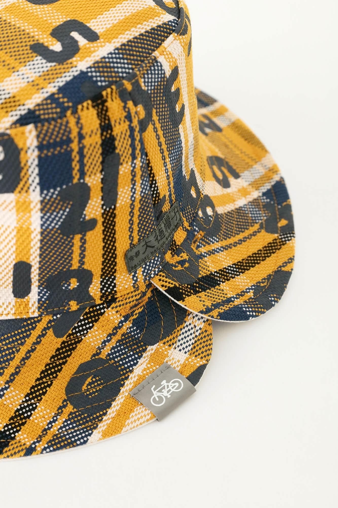 ヘビーツイルチェック リバーシブル BIKE HAT／SO-SU-U昆（こん） 上下（しょうか） 黄金色（こがねいろ）