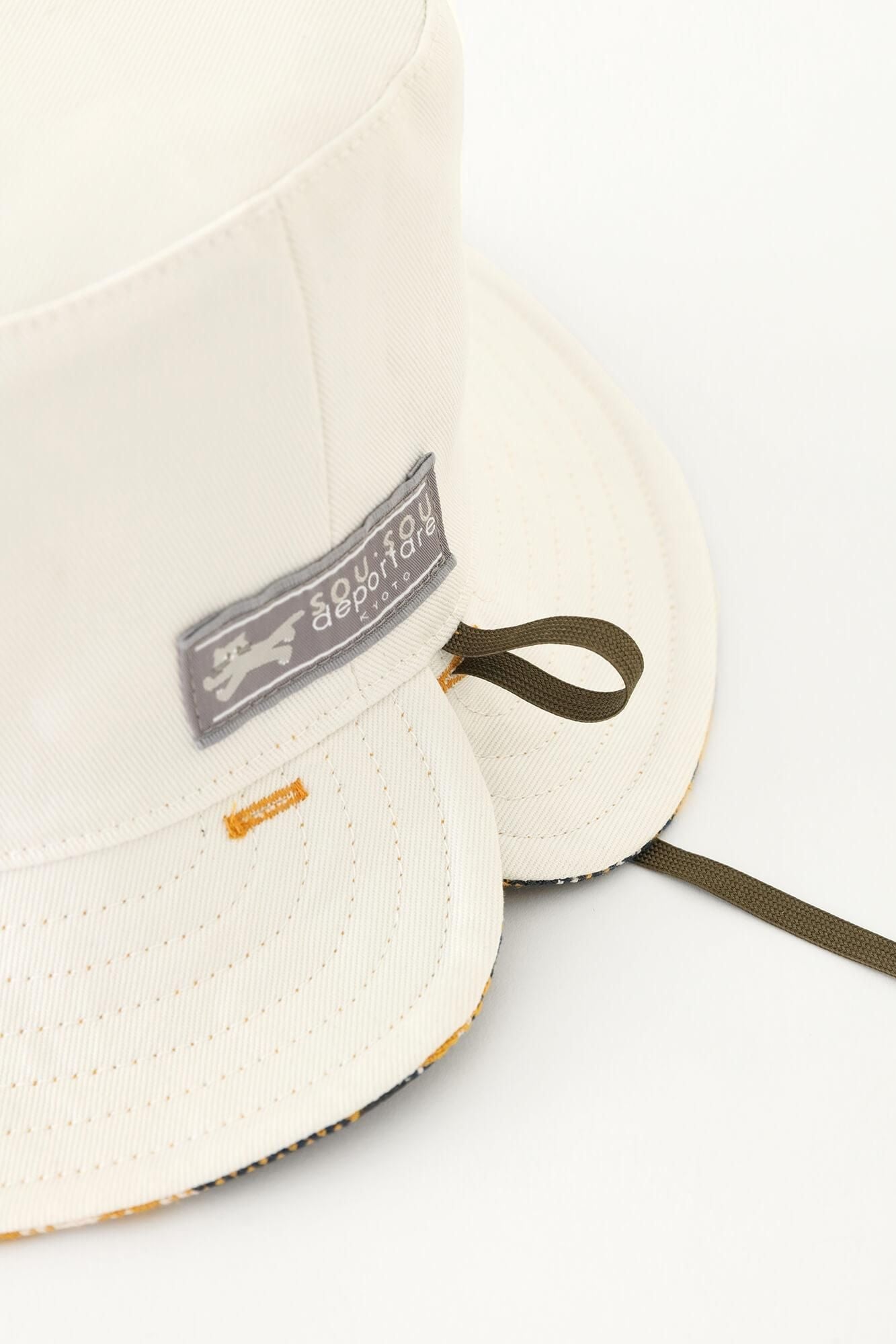 ヘビーツイルチェック リバーシブル BIKE HAT／SO-SU-U昆（こん） 上下（しょうか） 黄金色（こがねいろ）