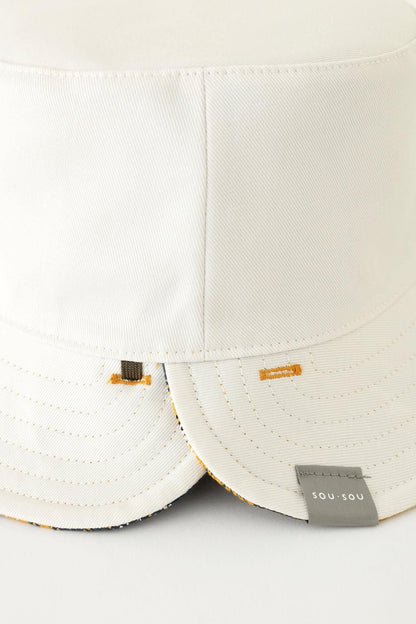ヘビーツイルチェック リバーシブル BIKE HAT／SO-SU-U昆（こん） 上下（しょうか） 黄金色（こがねいろ）