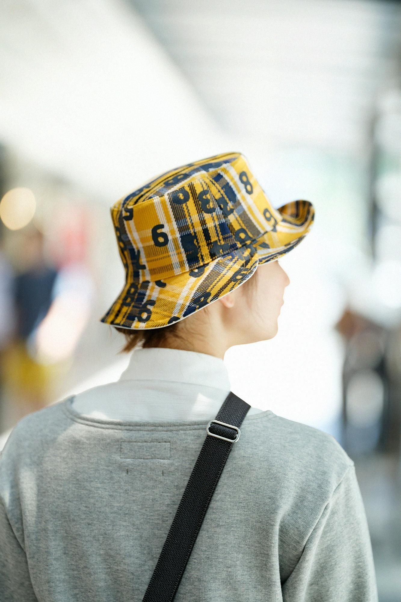 ヘビーツイルチェック リバーシブル BIKE HAT／SO-SU-U昆（こん） 上下（しょうか） 黄金色（こがねいろ）