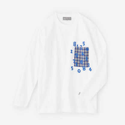 【net限定】長袖 ポケットTシャツ[5.6]／ホワイト×SO-SU-U昆（こん）2