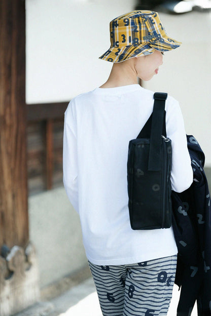 【net限定】長袖 ポケットTシャツ[5.6]／ホワイト×SO-SU-U昆（こん）2