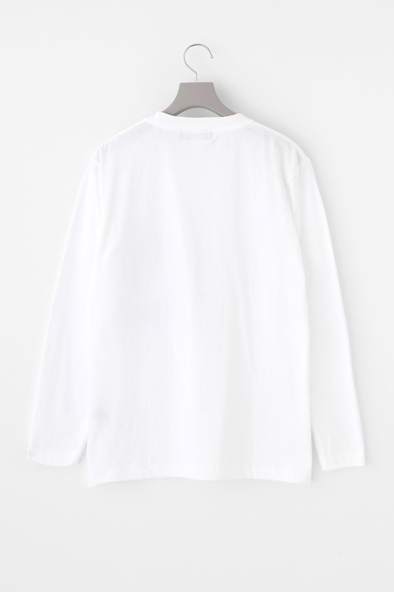 【net限定】長袖 ポケットTシャツ[5.6]／ホワイト×SO-SU-U昆（こん）2