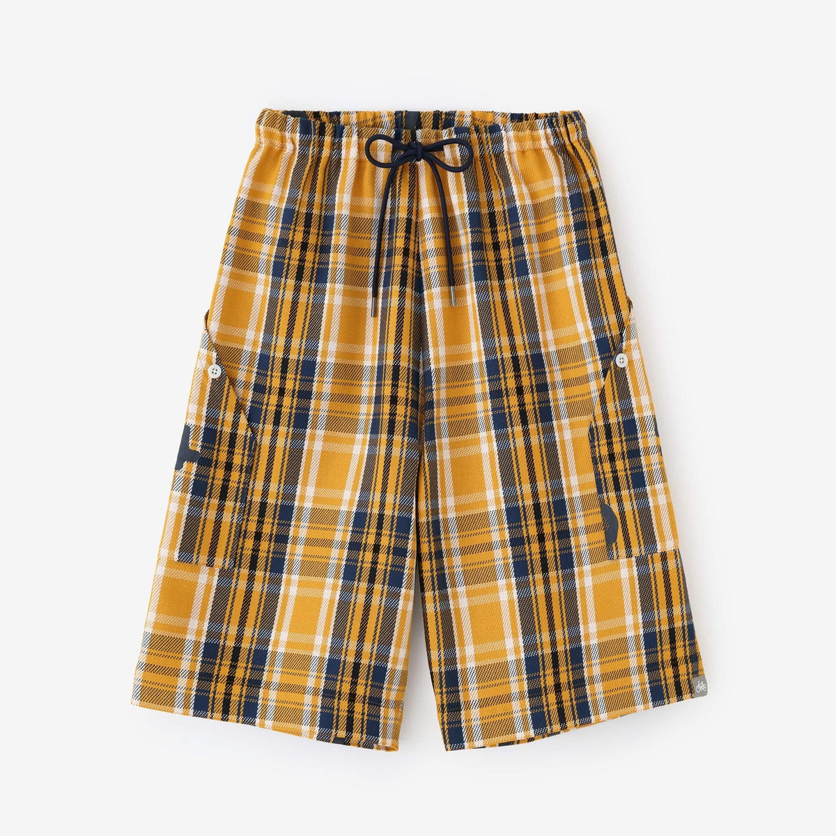 【net限定】ヘビーツイルチェック BIKEショーツ／イエロー×SO-SU-U