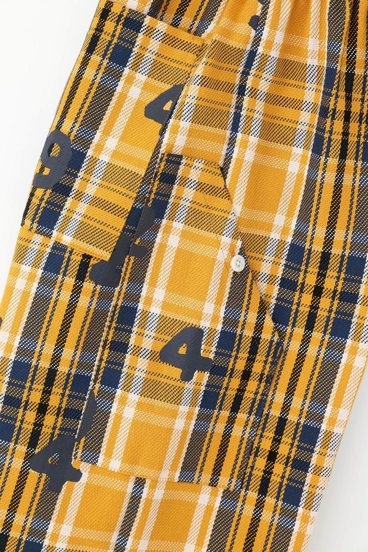 【net限定】ヘビーツイルチェック BIKEショーツ／イエロー×SO-SU-U