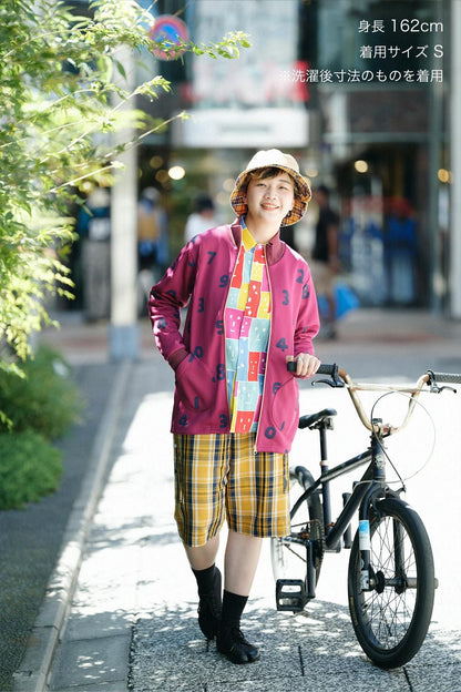 【net限定】ヘビーツイルチェック BIKEショーツ／イエロー×SO-SU-U
