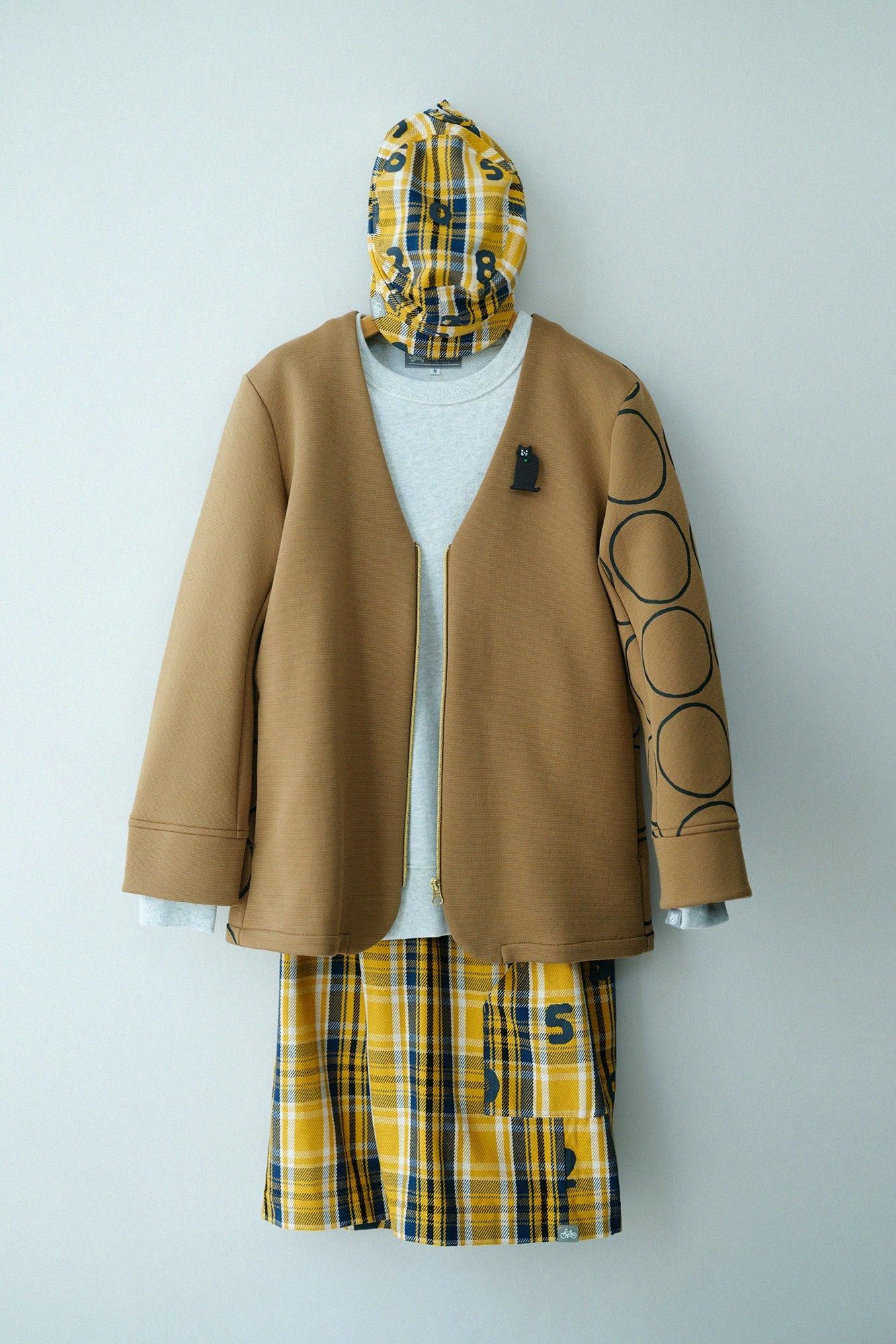 【net限定】ヘビーツイルチェック BIKEショーツ／イエロー×SO-SU-U