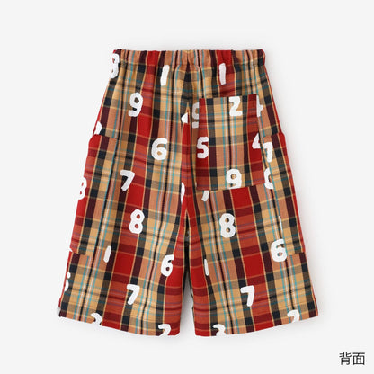 【net限定】ヘビーツイルチェック BIKEショーツ／レッド×SO-SU-U