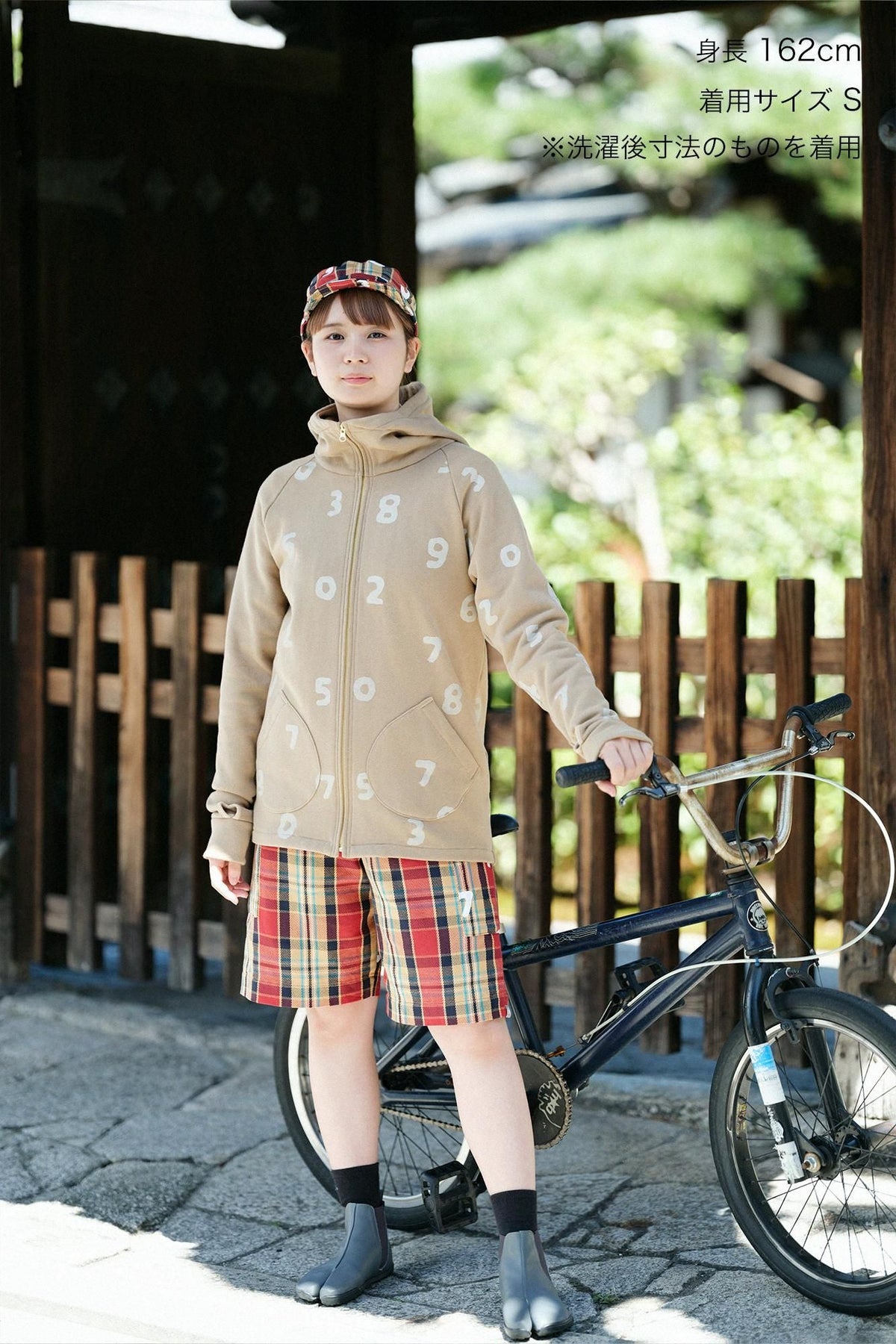 【net限定】ヘビーツイルチェック BIKEショーツ／レッド×SO-SU-U