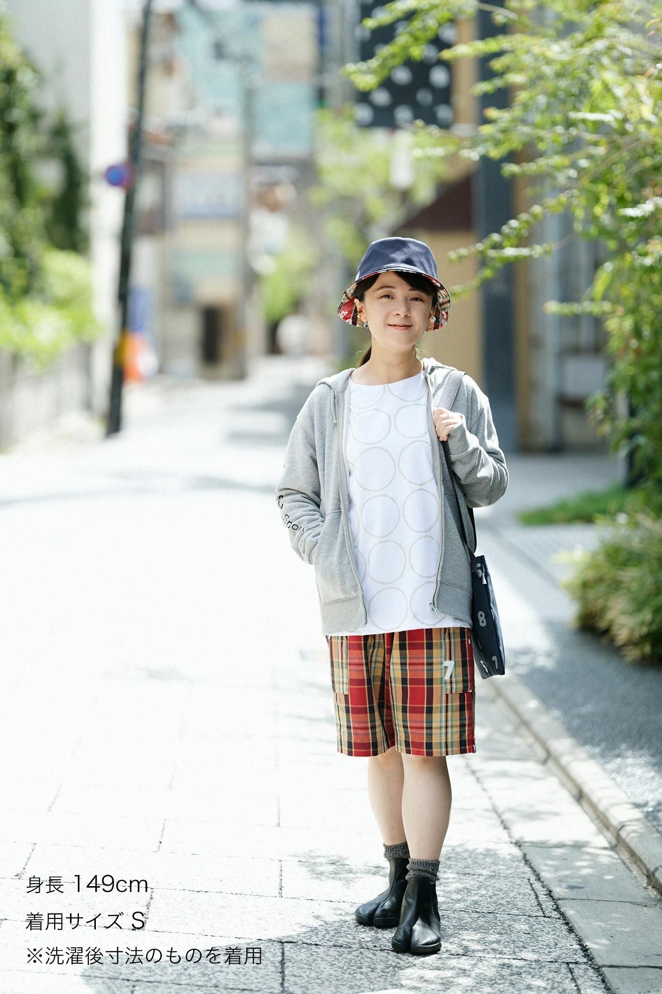 【net限定】ヘビーツイルチェック BIKEショーツ／レッド×SO-SU-U