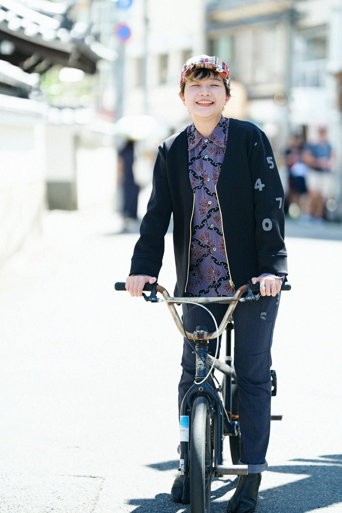 高島縮 20/20 シャツ／環繋ぎ矢車文（かんつなぎやぐるまもん） 写し（うつし）