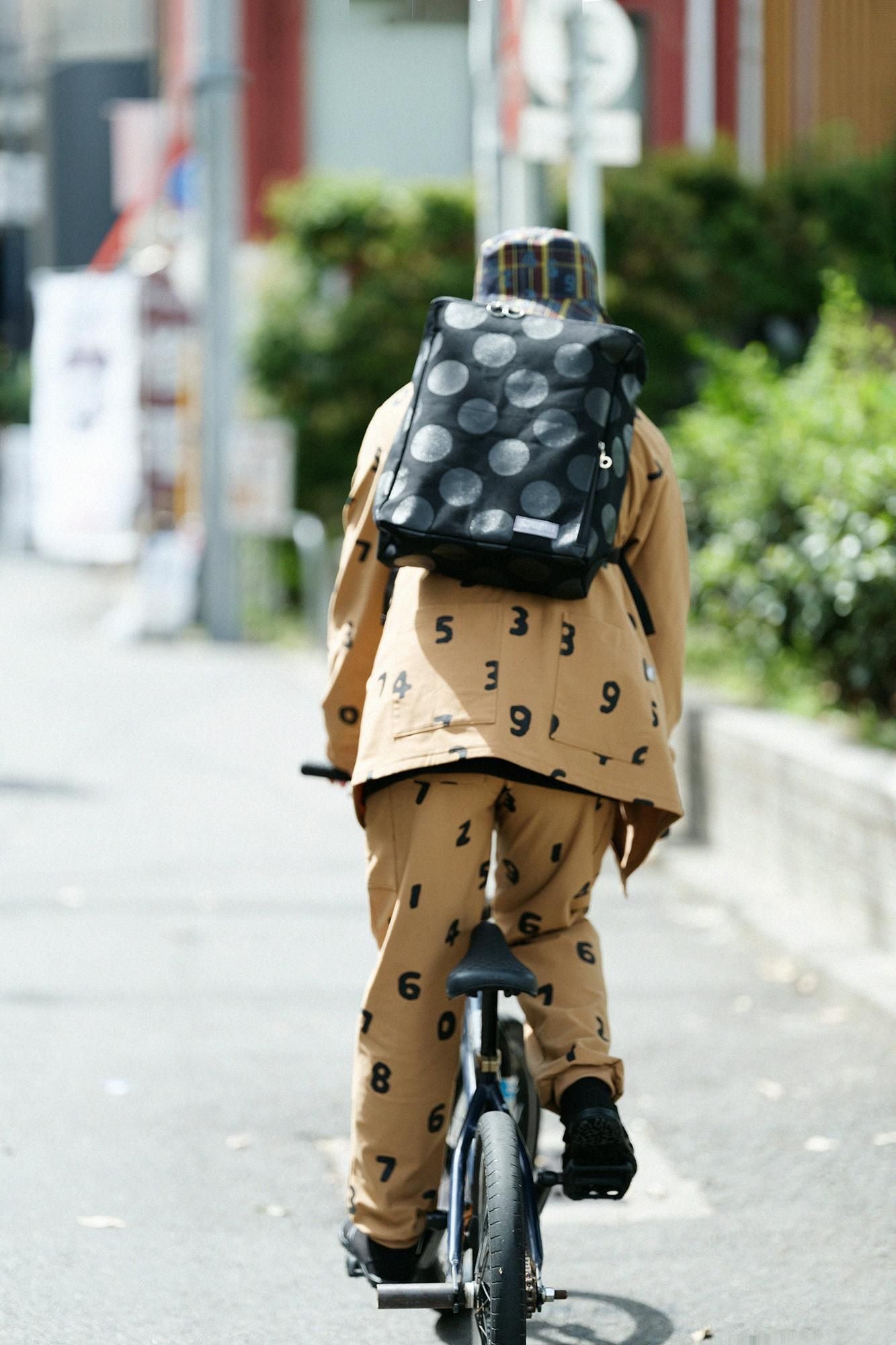 裏起毛ジャージー ZIP UP BIKEブルゾン／イエローオーカー×SO-SU-U▲