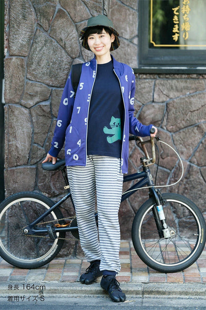 【net限定】裏毛 ZIP UP BIKEブルゾン／SO-SU-U 紺青（こんじょういろ）