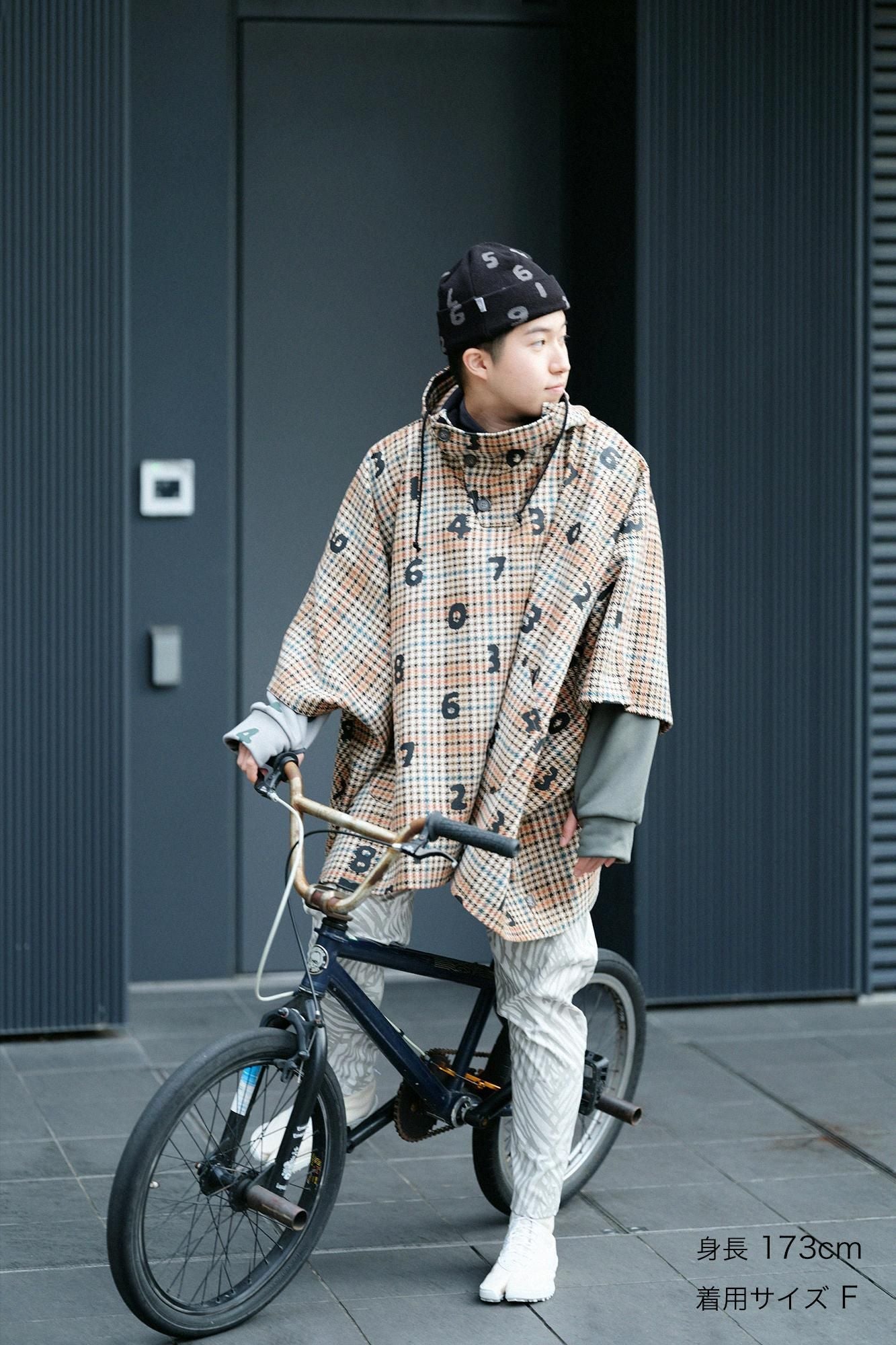 BALLIツイル BIKEポンチョ／SO-SU-Uと余白（よはく） クリームチェック