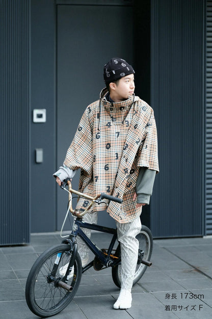 BALLIツイル BIKEポンチョ／SO-SU-Uと余白（よはく） クリームチェック