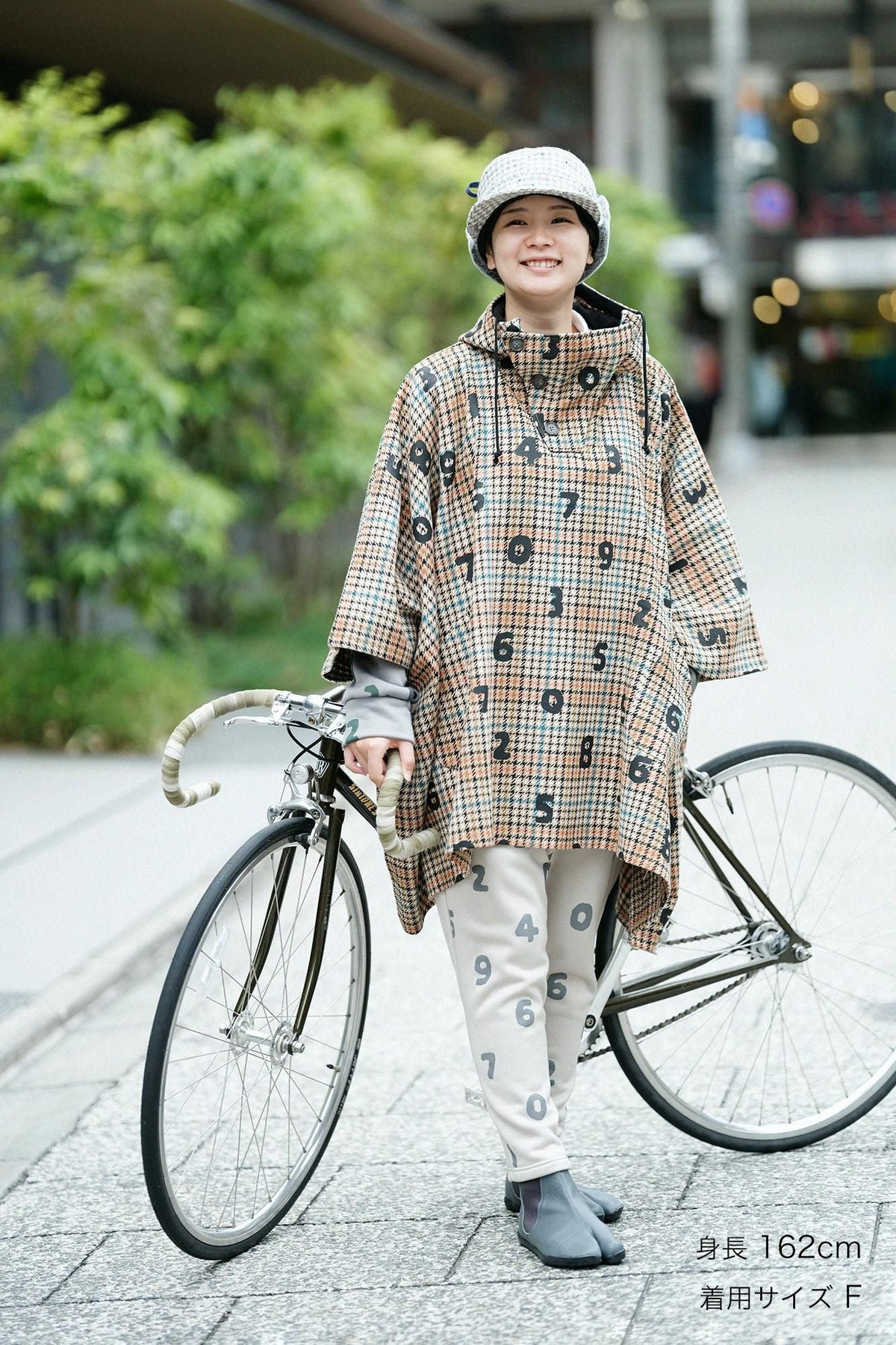 BALLIツイル BIKEポンチョ／SO-SU-Uと余白（よはく） クリームチェック