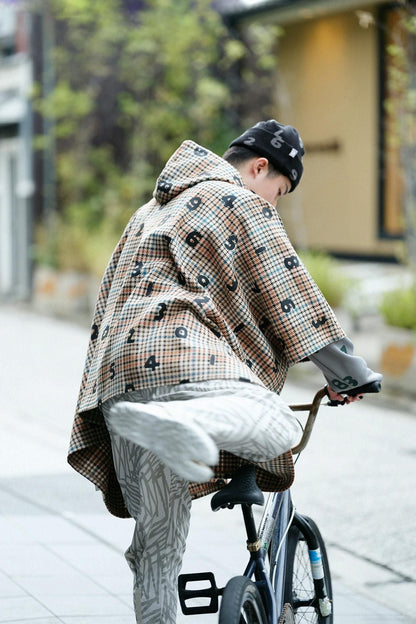 BALLIツイル BIKEポンチョ／SO-SU-Uと余白（よはく） クリームチェック
