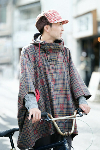 BALLIツイル BIKEポンチョ／SO-SU-Uと余白（よはく） グレーチェック