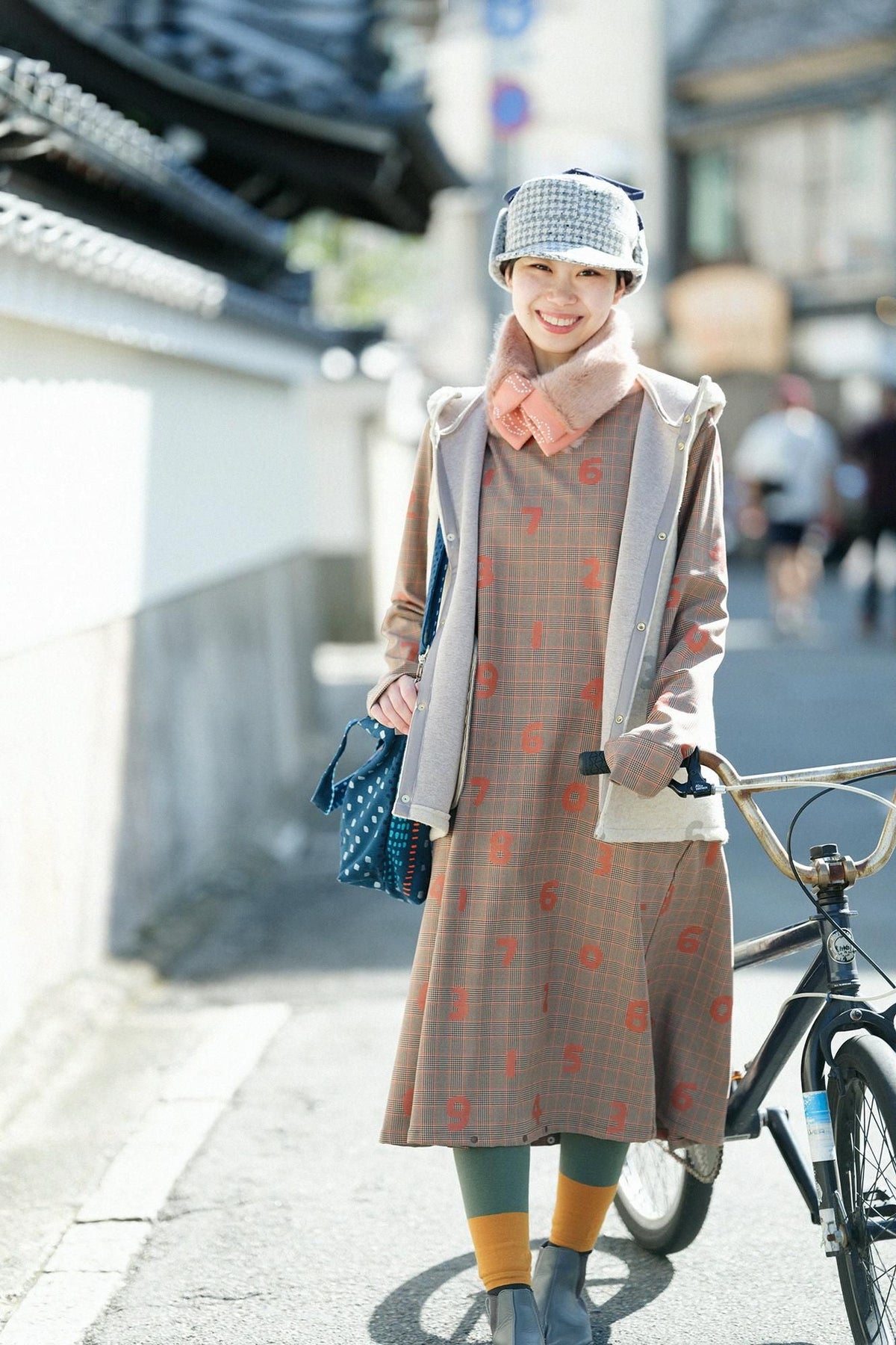 C.C deportare レギンス・ANKLE／ブロッコリー×コニャック