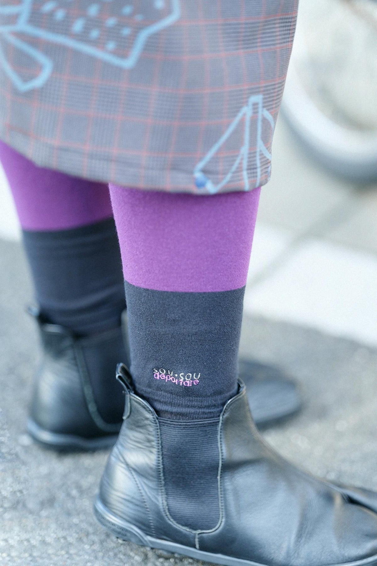 C.C deportare レギンス・ANKLE／パンジー×ブラックネイビー