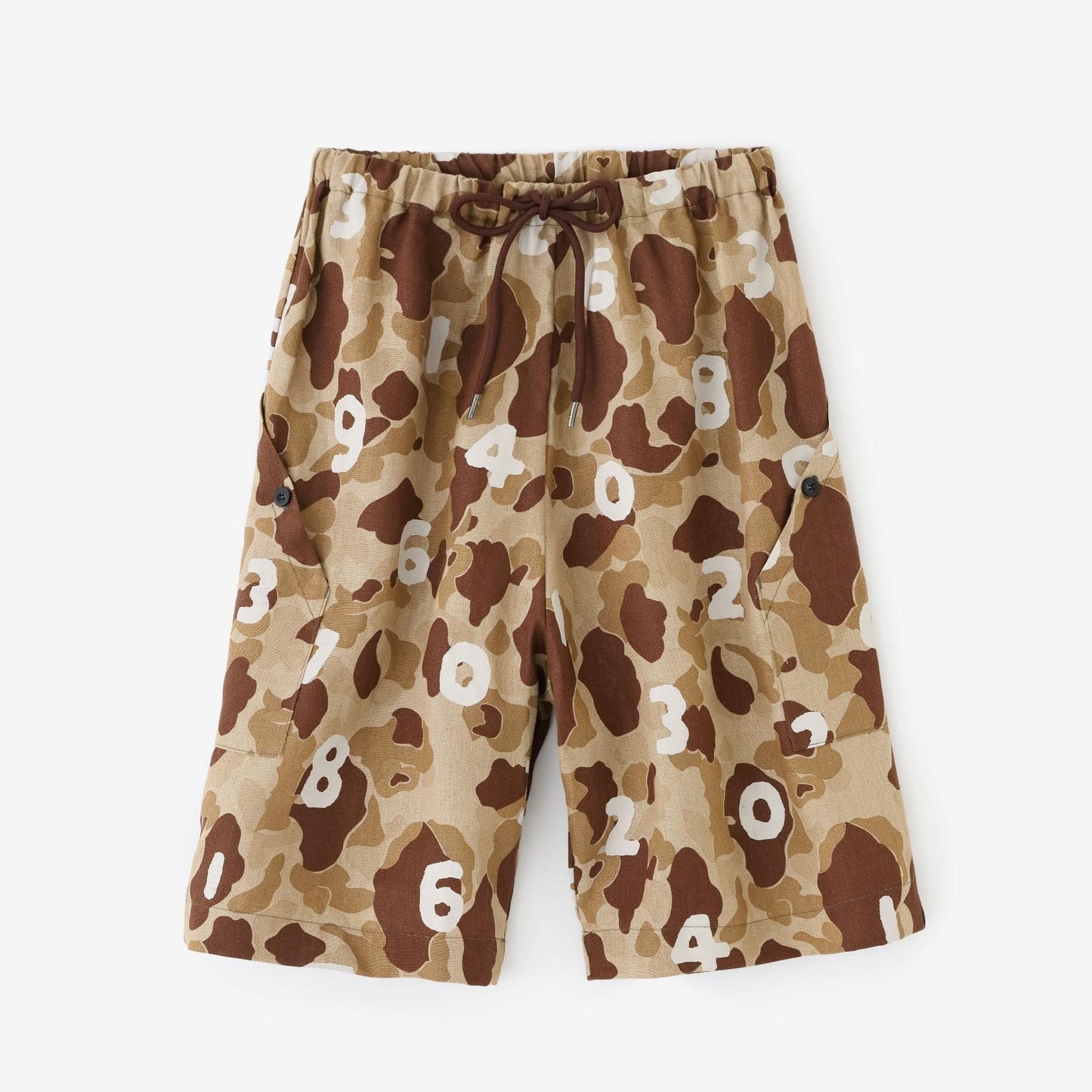 リネンツイル BIKEショーツ／duck hunter camo SO-SU-U 白茶（しらちゃ）