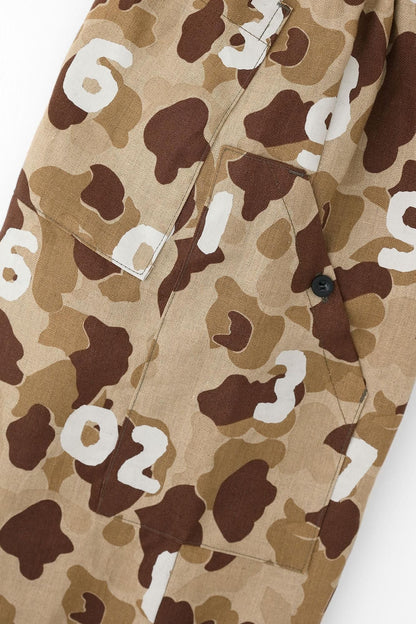 リネンツイル BIKEショーツ／duck hunter camo SO-SU-U 白茶（しらちゃ）