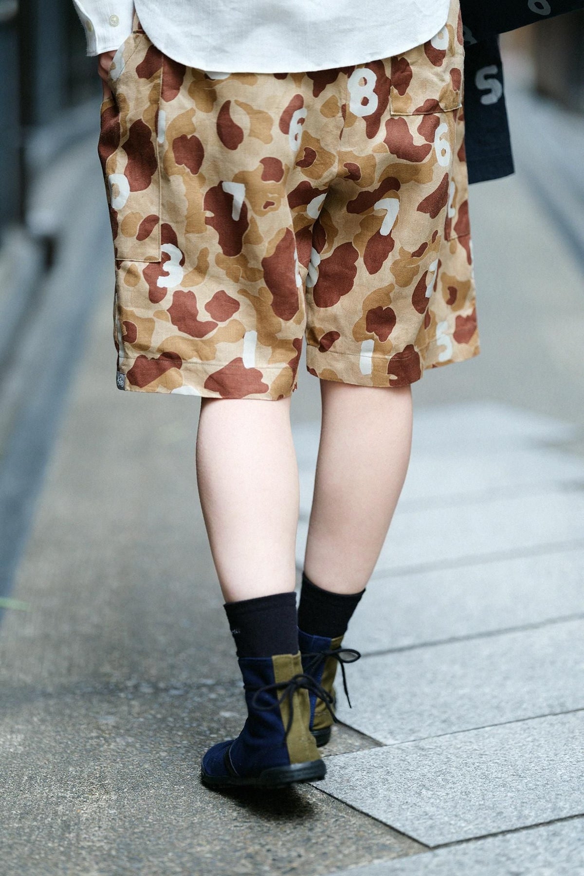 リネンツイル BIKEショーツ／duck hunter camo SO-SU-U 白茶（しらちゃ）