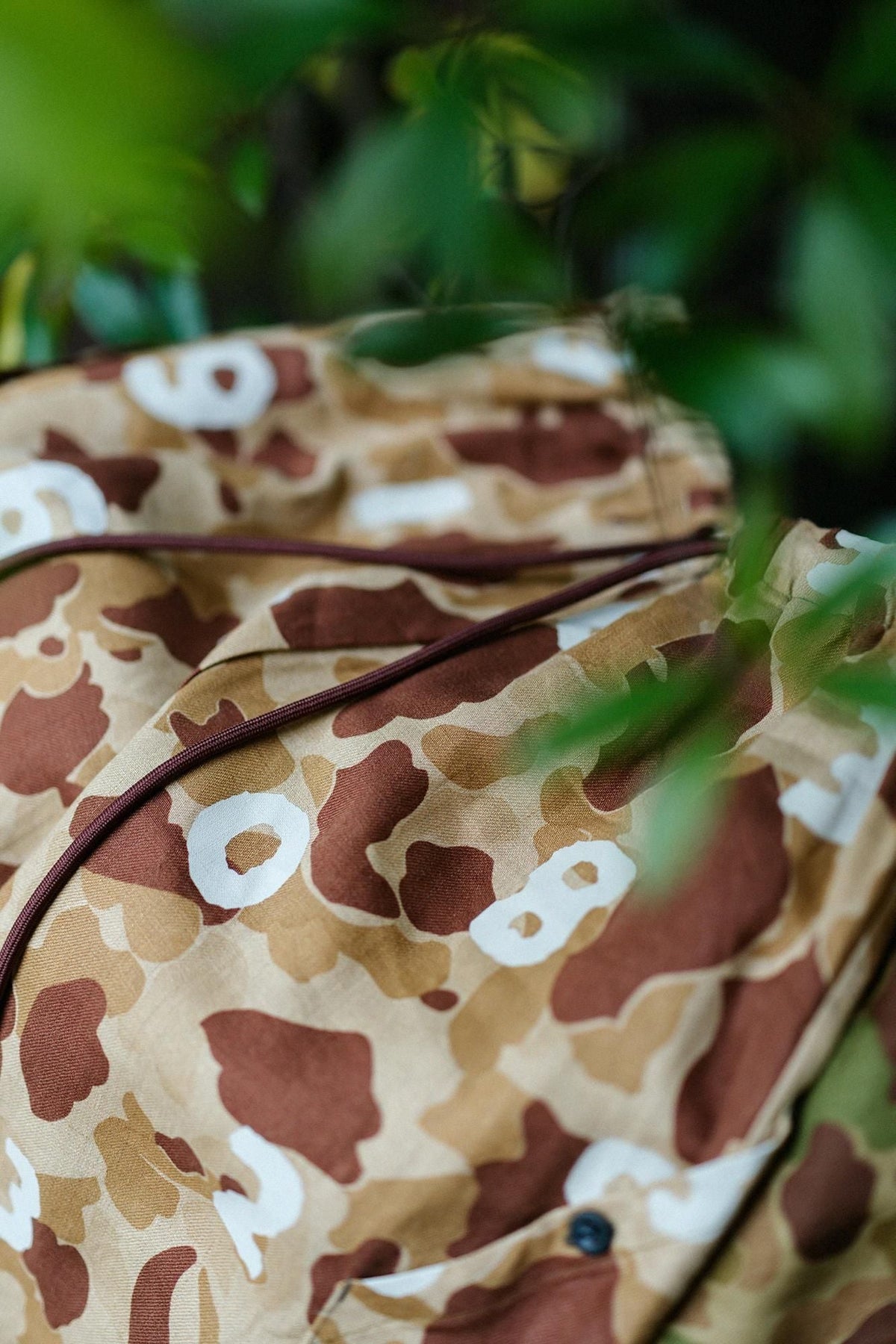 リネンツイル BIKEショーツ／duck hunter camo SO-SU-U 白茶（しらちゃ）