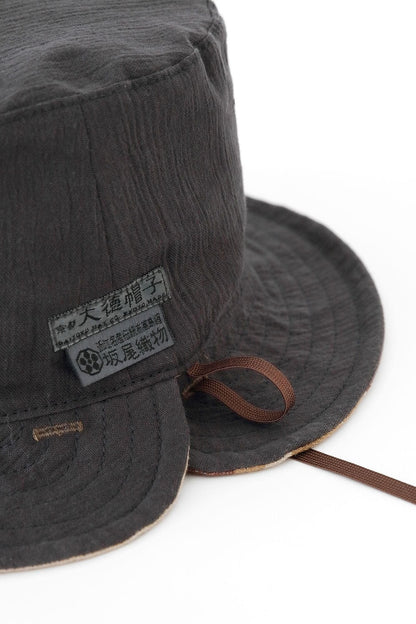 リネンツイル リバーシブル BIKE HAT／duck hunter camo SO-SU-U 白茶（しらちゃ）