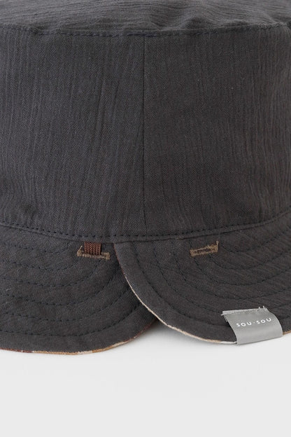 リネンツイル リバーシブル BIKE HAT／duck hunter camo SO-SU-U 白茶（しらちゃ）