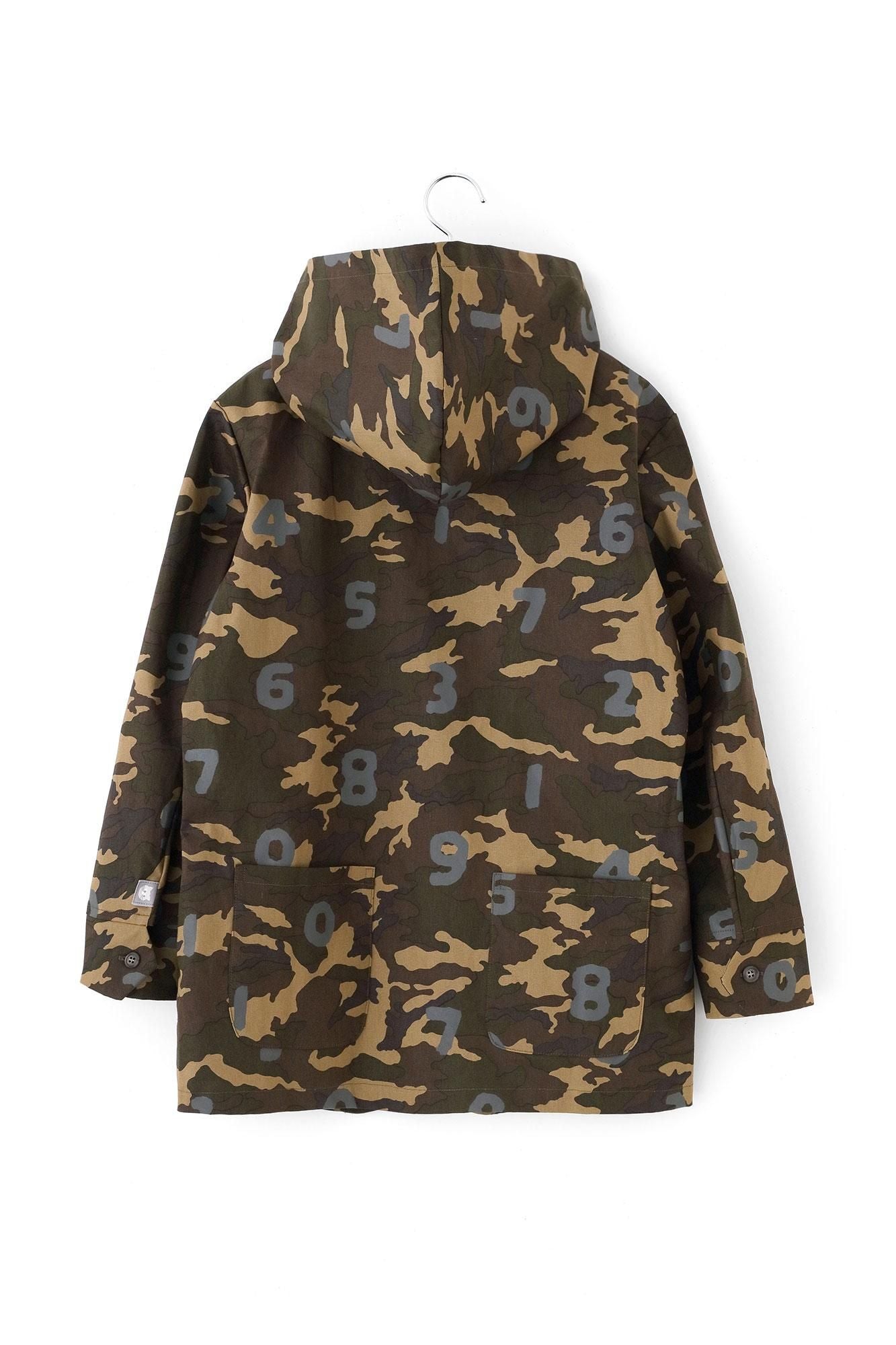 コットンキャンバス ZIP UP フードジャケット／camo SO-SU-U 桑染（くわぞめ）