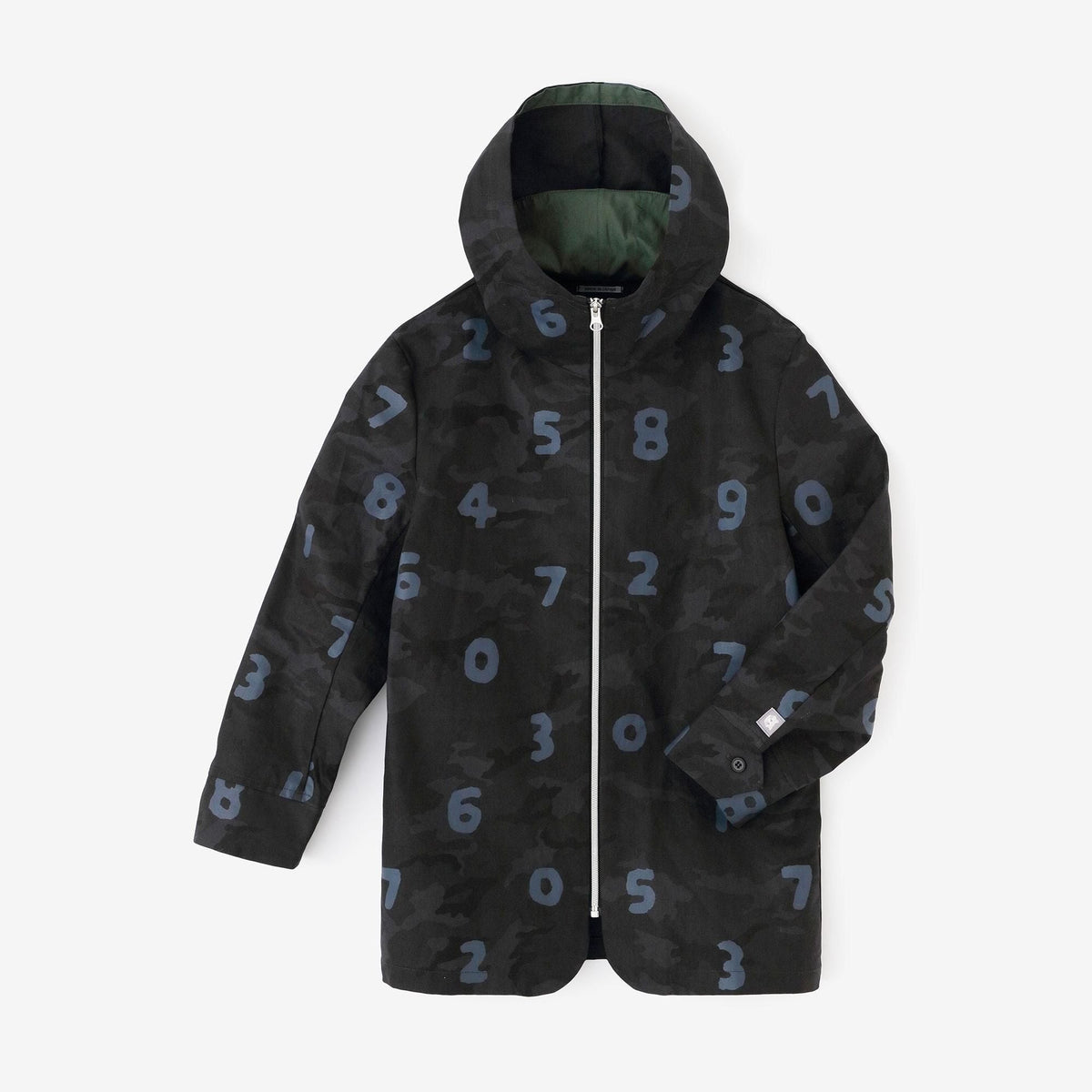 コットンキャンバス ZIP UP フードジャケット／camo SO-SU-U 墨黒（すみくろ）▲