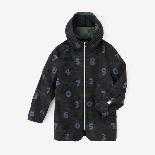コットンキャンバス ZIP UP フードジャケット／camo SO-SU-U 墨黒（すみくろ）▲