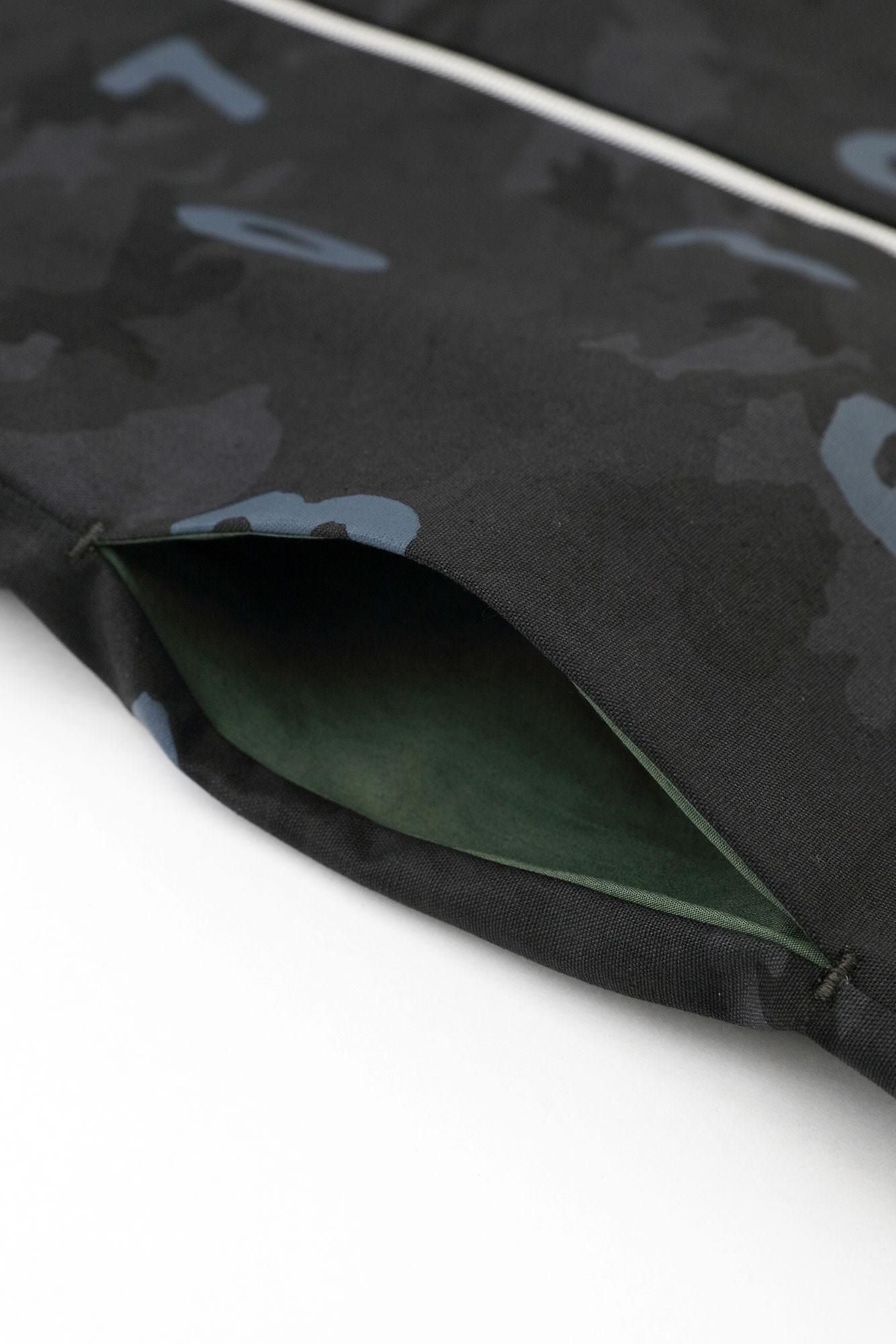 コットンキャンバス ZIP UP フードジャケット／camo SO-SU-U 墨黒（すみくろ）▲