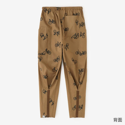 ストレッチ ラチネ織 BIKEジョードプル／ブラウン×チャリンチャリンあっちこっち
