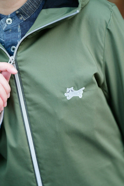 【net限定】ツイル ZIP UP フードジャケット／オリーブ