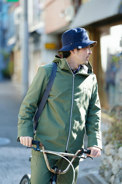 【net限定】ツイル ZIP UP フードジャケット／オリーブ