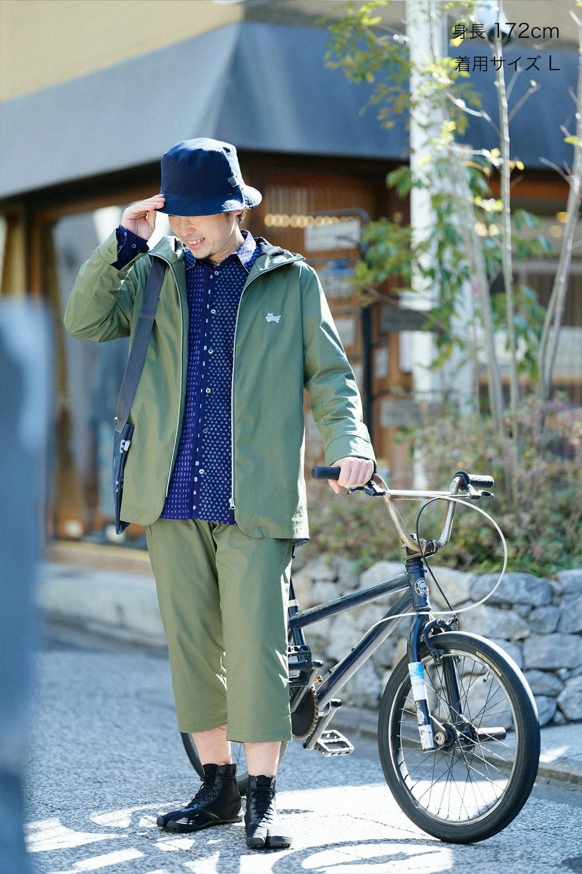【net限定】ツイル ZIP UP フードジャケット／オリーブ