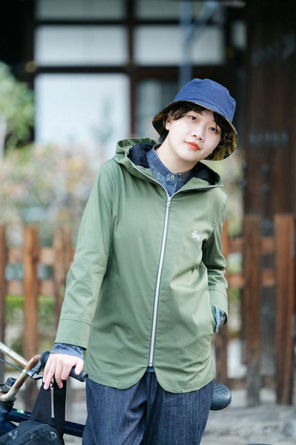 【net限定】ツイル ZIP UP フードジャケット／オリーブ
