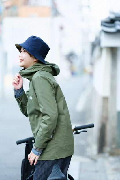 【net限定】ツイル ZIP UP フードジャケット／オリーブ