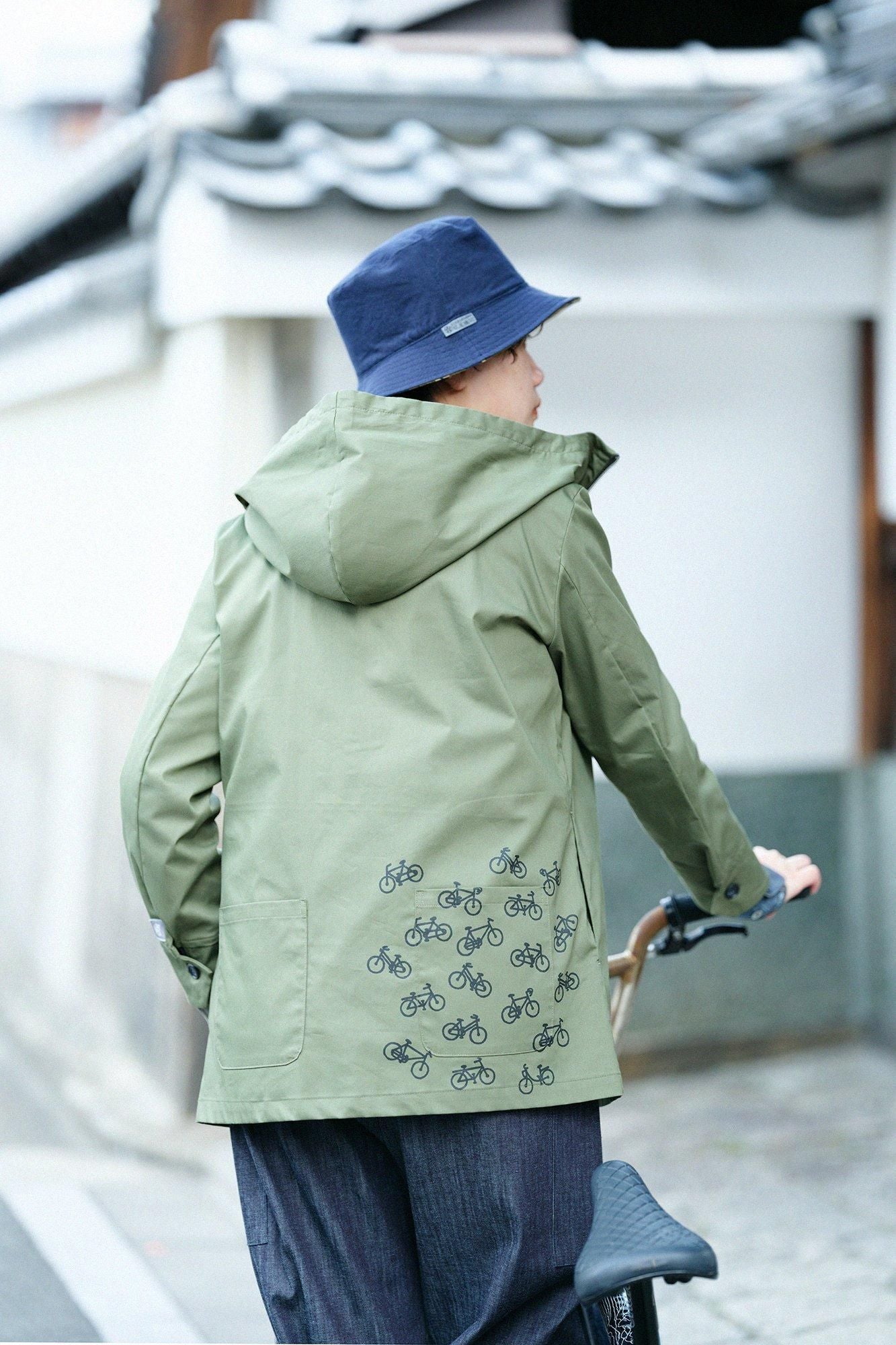 【net限定】ツイル ZIP UP フードジャケット／オリーブ