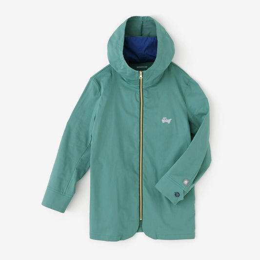ツイル ZIP UP フードジャケット／フォレストグリーン
