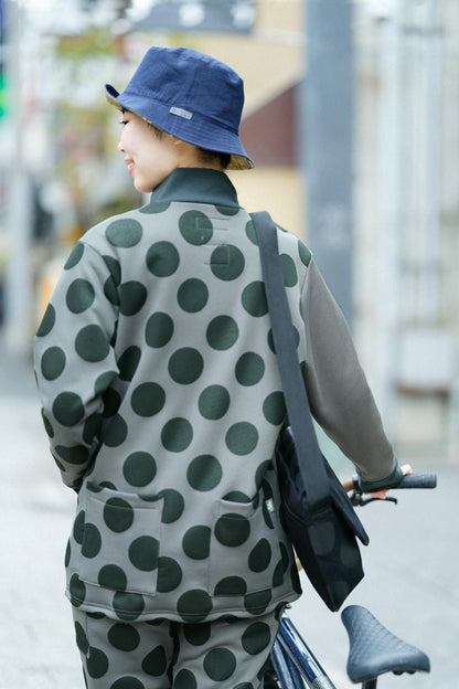 【net限定】ラッチパイルニット ZIP UP BIKEブルゾン／グレー×KPD