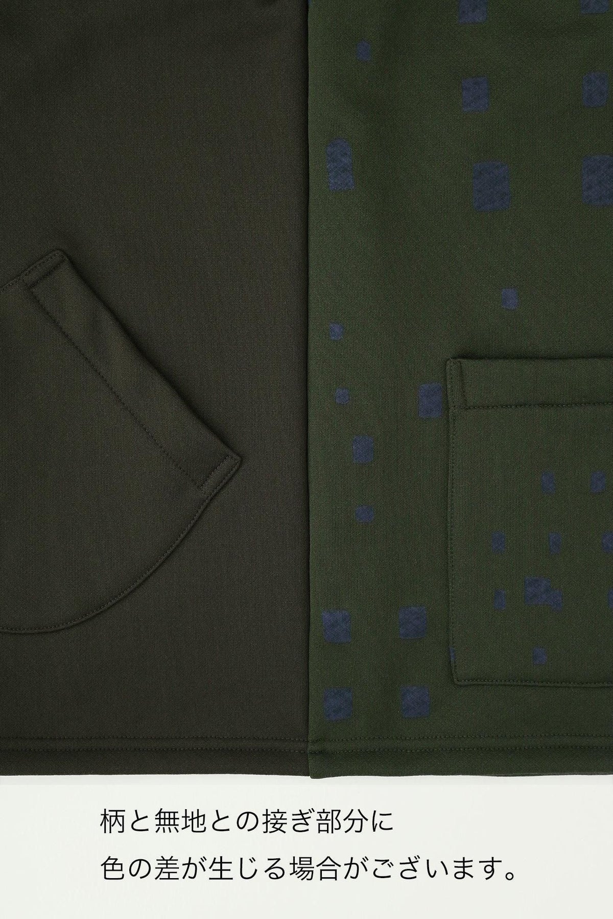 【net限定】　ラッチパイルニット ZIP UP BIKEブルゾン／オリーブグリーン×窓（まど）