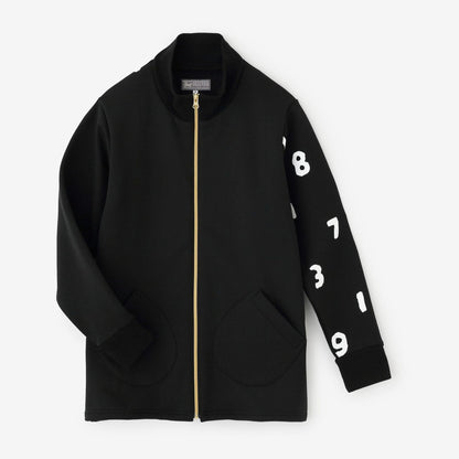 ラッチパイルニット ZIP UP BIKEブルゾン／ブラック×SO-SU-U