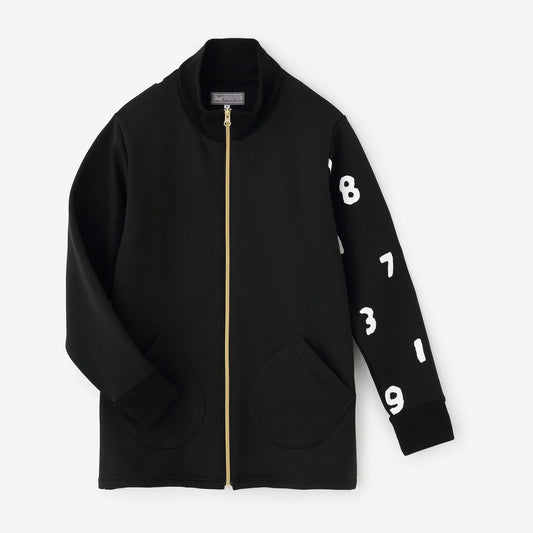ラッチパイルニット ZIP UP BIKEブルゾン／ブラック×SO-SU-U
