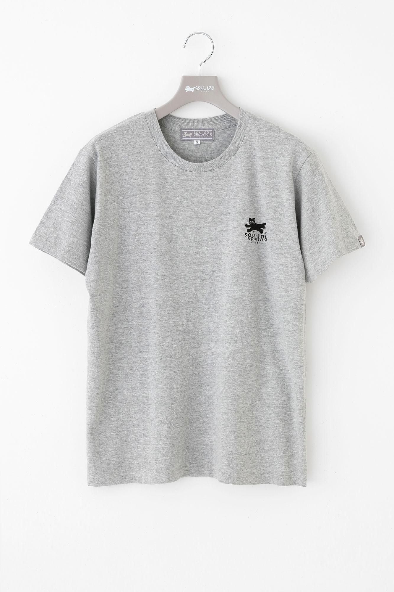 ねこ 半袖Tシャツ[5.0]／ヘザーグレー