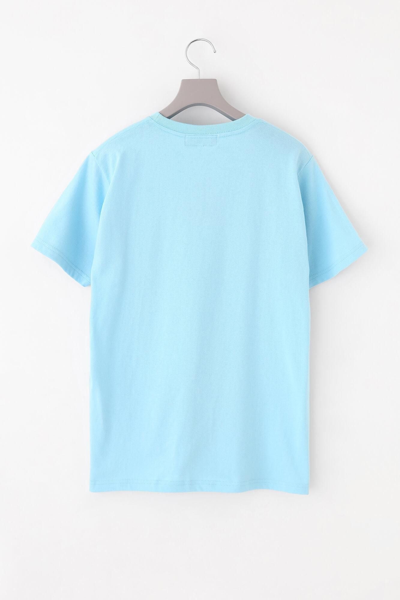 半袖 ポケットTシャツ[5.0]／ライトブルー×チャリンチャリン
